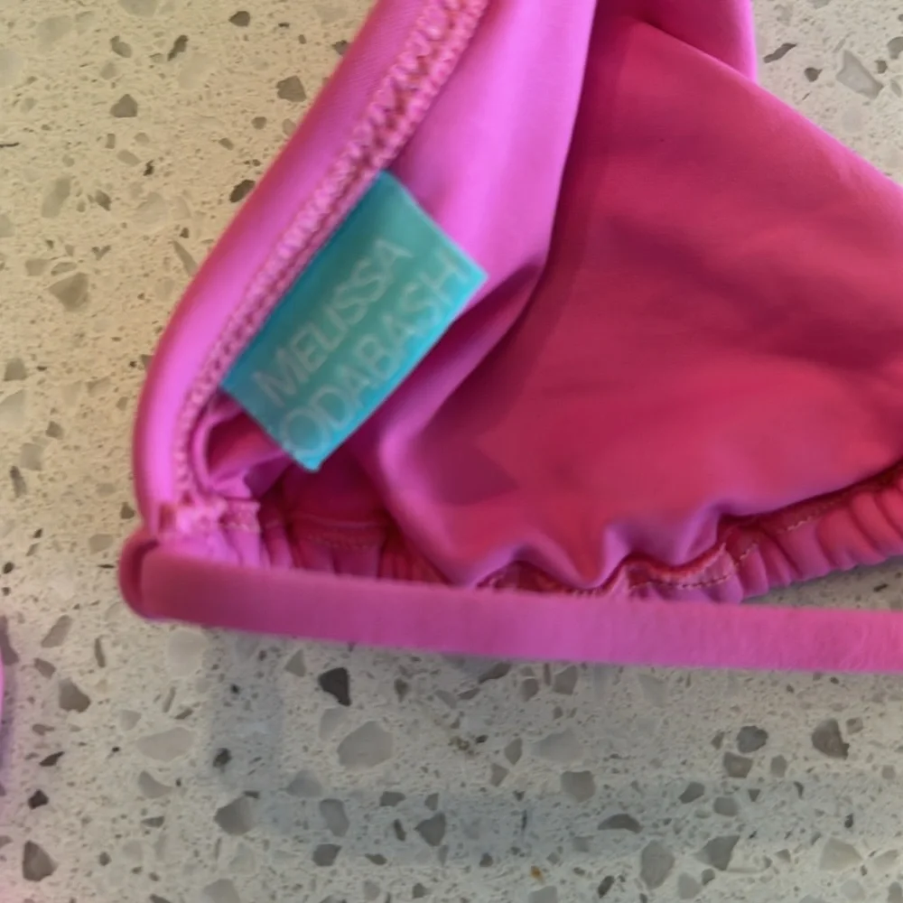 Melissa Odabash Hot Pink Ring-Accent Triangle Bikini